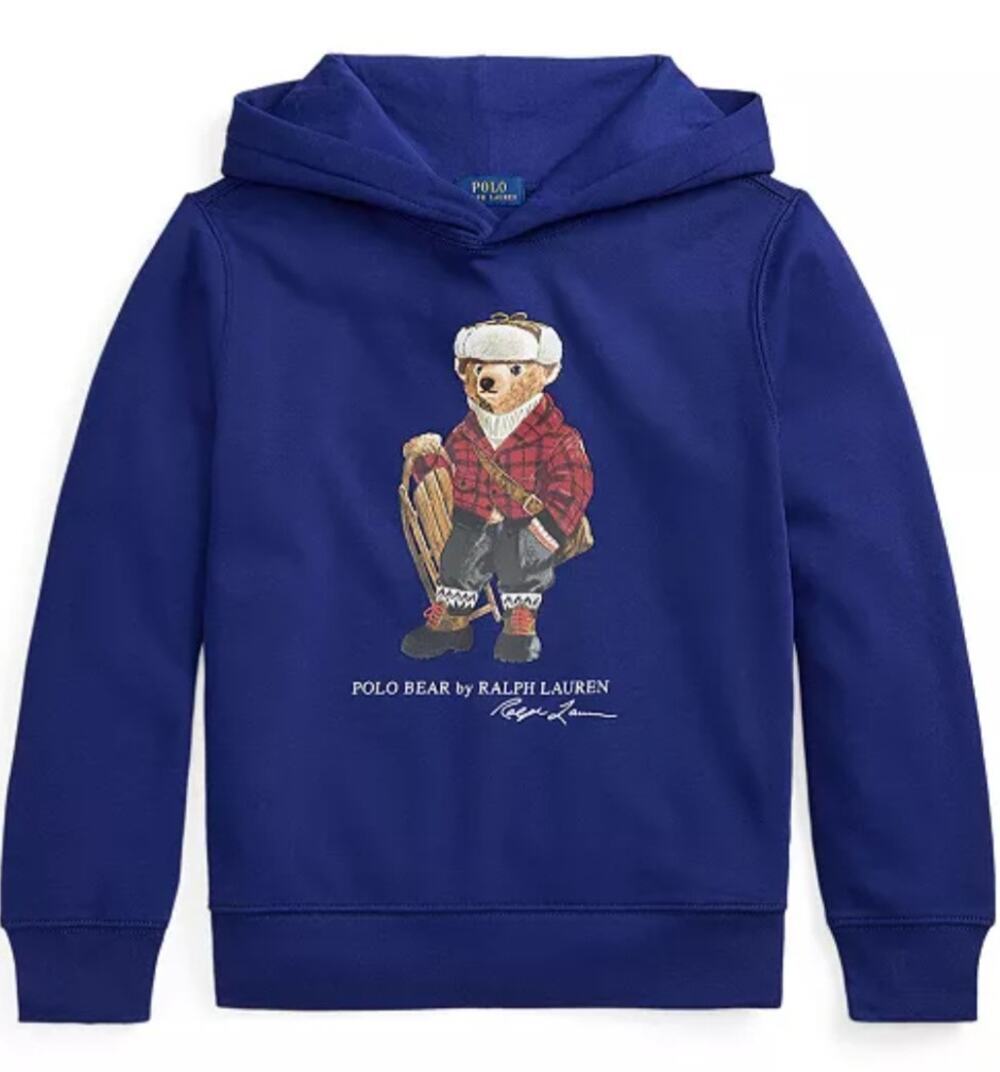 Polo Ralph Lauren Boys Blue Hoodie Long Sleeve Size Large 14-16